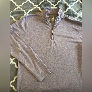 johnnie-O Heathered Purple Quarter-Zip Pullover M